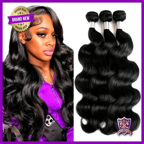 Body Wave Human Hair Extensions 3 Bundles 18-22 Inch Brazilian Virgin Hair